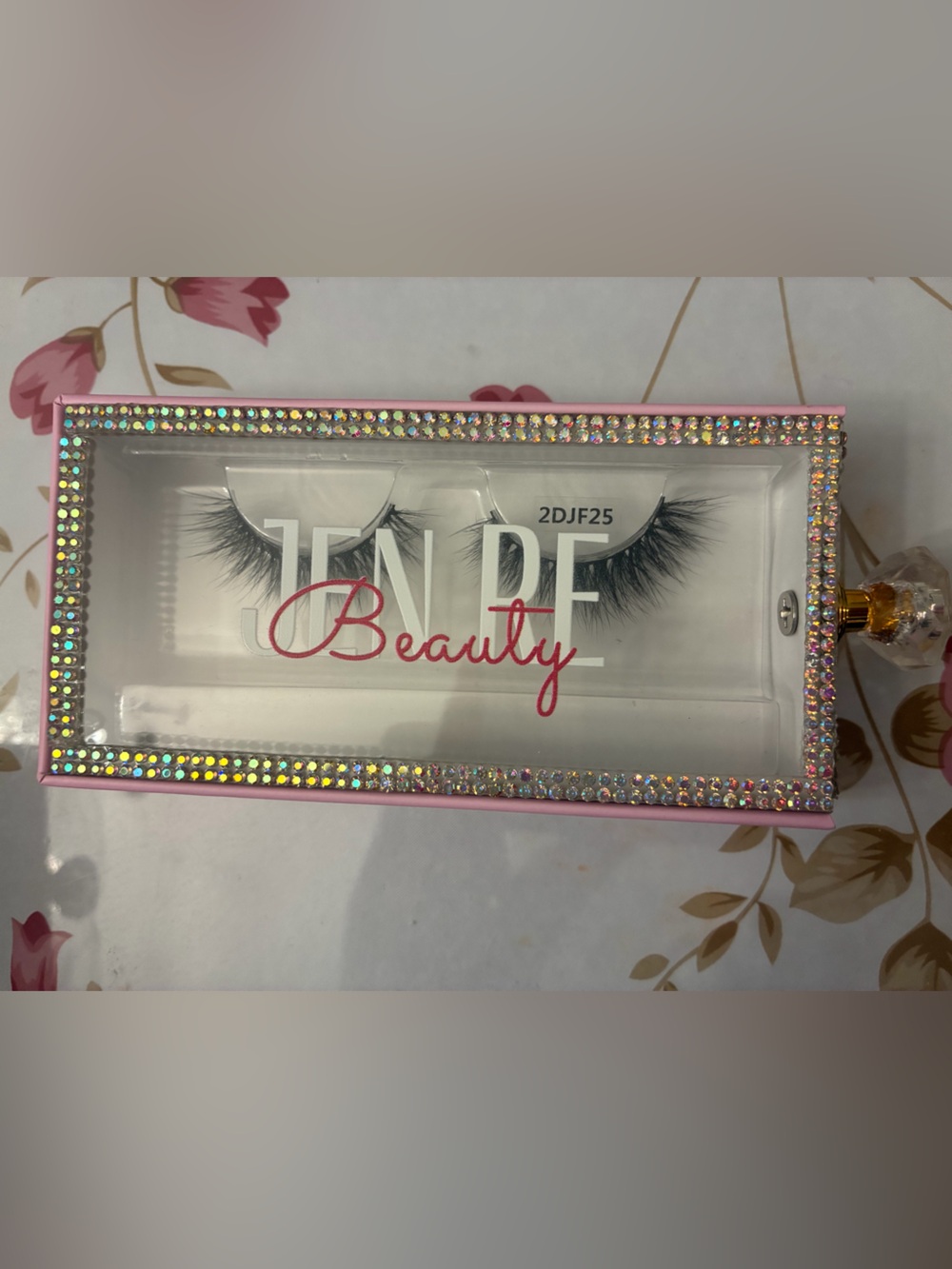 Pink Faux Mink Lashes - Voluminous Black Lashes (2DJF25)